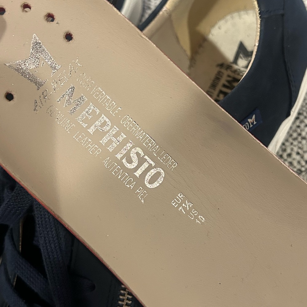 Mephisto Women's Nikita Jeans Blue Sneakers Size 10 US Lace Up Zip Sporty NEW - Picture 9 of 13